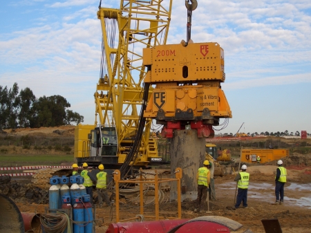 Building the Tagus bridge Portugal